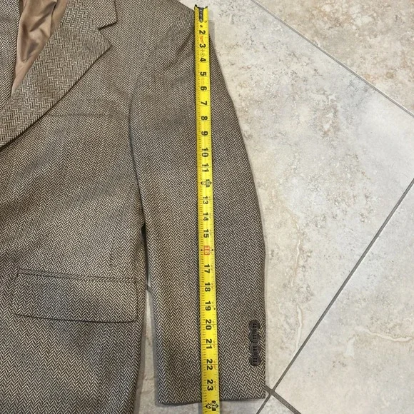 Brooks Brothers Blazer Mens 40S Brown Wool Tweed 2 Button Sports Coat Jacket USA Sport Coats & Blazers